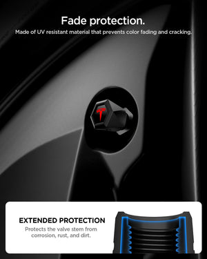 Spigen Magnetic Car Tire Valve Caps – VS100 4-Pack - Red - image 3