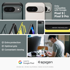 Spigen Tough Armor Google Pixel 9 Pro / Pixel 9 Kickstand Case - Abyss Green - image 2