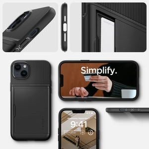 Spigen iPhone 14 Case Slim Armor CS - Black - image 7