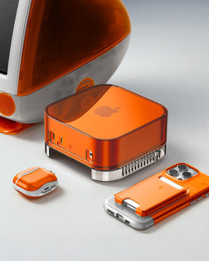 Spigen Classic C1 Filter Case Stand for Mac mini M4 and M4 Pro - Tangerine - image 3
