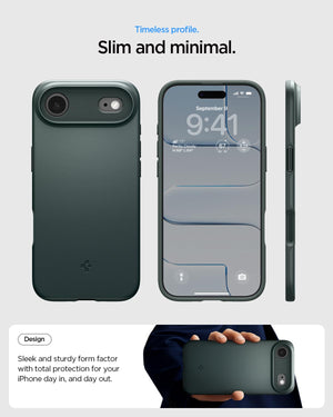 Spigen iPhone Air Case – Thin Fit (MagFit) - Abyss Green