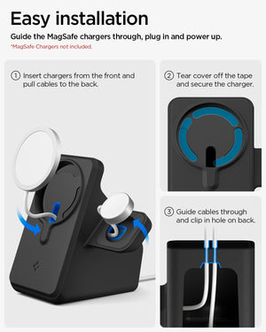 Spigen MagFit Duo MagSafe Charging Stand with Apple Watch Charger Holder - Black - image 7