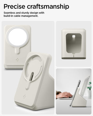 Spigen MagFit S Phone Stand for 2024 MagSafe Charger - Dune Beige - image 4