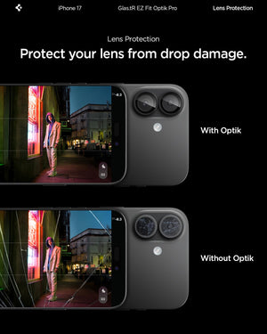 Spigen iPhone 17 / 16 Plus / 16 Camera Lens Protector GLAS.tR EZ Fit Optik Pro (2 Pack) - Black - image 5