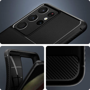 Spigen Rugged Armor Galaxy S21 Ultra Phone Case - Matte Black - image 3