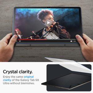Spigen Galaxy Tab S10 Ultra / S9 Ultra Screen Protector - Glas.tR EZ Fit Tempered Glass - Clear - image 5