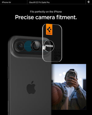 Spigen iPhone Air Lens Protector Optik Pro EZ Fit 2 Pack - Black - image 5