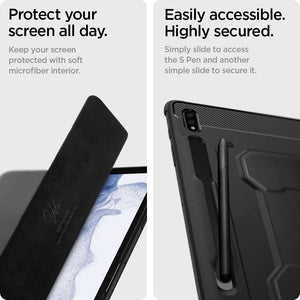 Spigen Galaxy Tab S8 Plus / S7 Plus Case - Rugged Armor Pro - Black - image 6