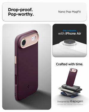 Spigen iPhone Air Case – Nano Pop (MagFit) - Burgundy Bean