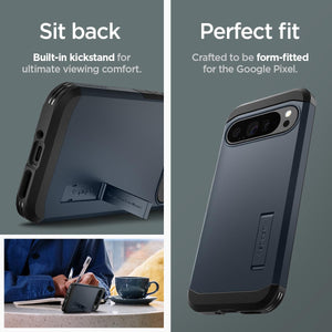 Spigen Tough Armor Google Pixel 9 Pro XL Kickstand Phone Case - Metal Slate - image 7