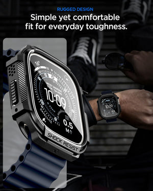 Spigen Rugged Armor Apple Watch Ultra 3/2/1 49mm Case with Glass - Matte Black - image 4