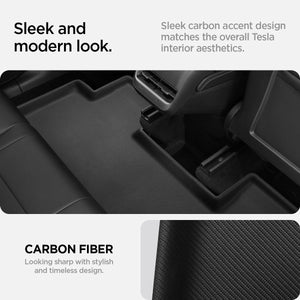 Spigen WeatherBloc Tesla Model Y 2020-2024 Floor Mat Set - Black - image 6