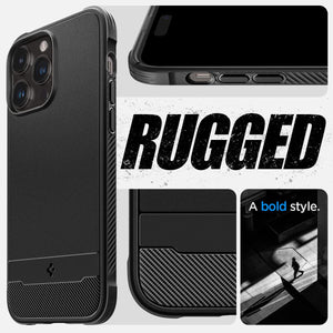 Spigen Rugged Armor MagFit iPhone 14 Pro Case - Matte Black - image 3