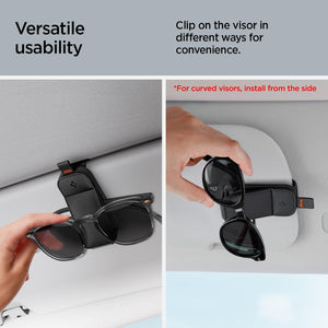 Spigen SH101 magnetic vegan leather car visor sunglasses holder 2-pack - Black - image 7