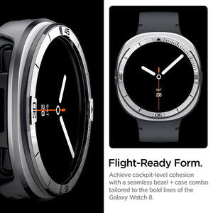 Spigen Galaxy Watch 9 44mm Case - Bezel Tune Pro - Silver Pilot - image 3