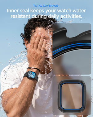 Spigen Thin Fit 360 Apple Watch SE 3/2 44mm Waterproof Case - Black - image 5