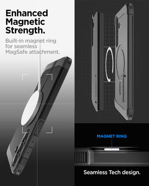 Spigen Galaxy S25 FE Case Tough Armor MagFit - Black image 3