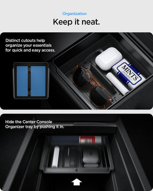 Spigen Tesla Model Y Juniper & Model 3 Highland Console Organizer Set - Black - image 5