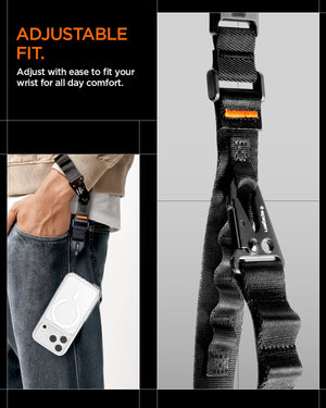 Spigen DA30S Adjustable Wrist Phone Strap - Black - image 4