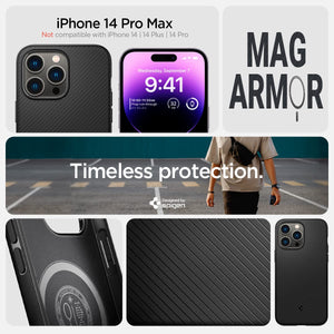 Spigen iPhone 14 Pro Max Case Mag Armor MagFit - Matte Black - image 2
