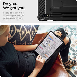 Spigen Galaxy Tab S8 / S7 Case - Rugged Armor - Black - image 4