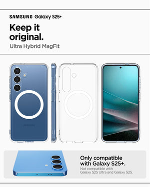 Spigen Galaxy S25 Plus Case - Ultra Hybrid MagFit - Clear White - image 2