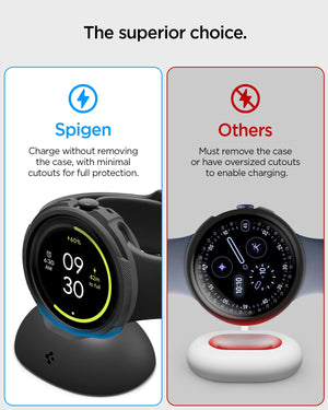 Spigen Pixel Watch 4 41mm Liquid Air case and stand - Matte Black - image 3