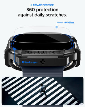 Spigen Rugged Armor Apple Watch Ultra 3/2/1 49mm Case with Glass - Matte Black - image 5