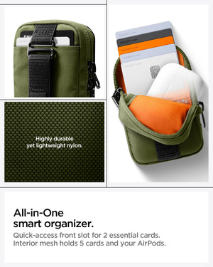 Spigen Tintap Zip MagFit Organizer Pouch - Olive Green - image 4