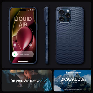Spigen Liquid Air case for iPhone 15 Pro in Navy Blue – alternate detail 6