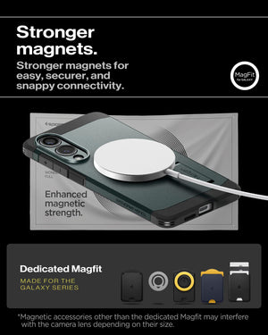 Spigen Galaxy S25 Edge Case Tough Armor MagFit - Abyss Green image 7