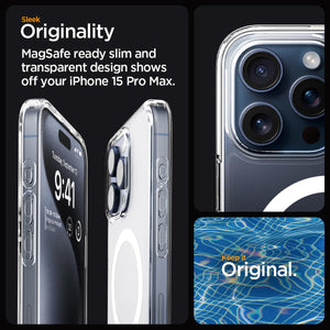 Spigen Ultra Hybrid (MagFit) case for iPhone 15 Pro Max in Frost White – detail image 2