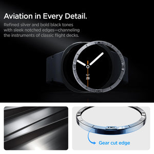 Spigen Galaxy Watch 9 44mm Bezel Ring - Bezel Tune - Silver Pilot - image 3