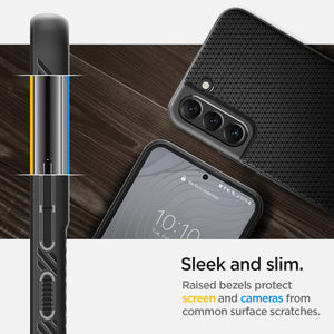 Spigen Galaxy S22 Case - Liquid Air - Matte Black - image 6