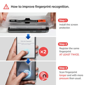 Spigen Galaxy S25 Ultra Privacy Screen Protector - Glas.tR EZ Fit (2 Pack) - Privacy - image 3