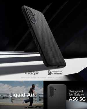 Spigen Galaxy A36 5G Case - Liquid Air - Matte Black - image 2