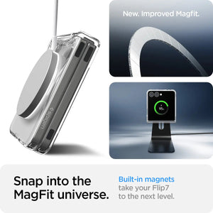 Spigen Galaxy Z Flip 7 Case - Air Skin (MagFit) – Clear White – detail image 3