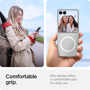 Spigen Galaxy Z Flip 7 Case - Air Skin (MagFit) – Clear White – detail image 4