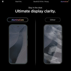 Spigen Pixel 11 Pro XL Privacy Screen Protector – GLAS.tR EZ Fit Pro (2 Pack) - Privacy - image 8