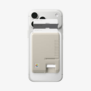 Spigen Classic LS MagFit card holder in Stone with cards