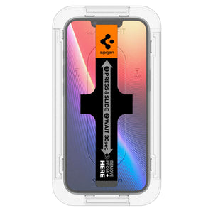 Spigen iPhone 17e / 16e / 14 / 13 Pro / 13 Screen Protector GLAS.tR EZ Fit | Sensor Protected (2 Pack) view 5