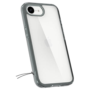 Spigen iPhone 17e and iPhone 16e Ultra Hybrid case in Space Crystal - flexible case removal view