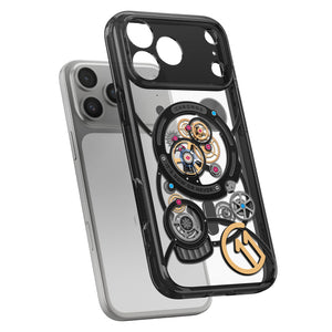 Spigen iPhone 17 Pro Max c11 Series MagFit case in Chronos - case and phone separated view