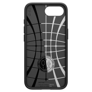Spigen iPhone 17e and iPhone 16e Liquid Air case in Matte Black - interior Air Cushion pattern