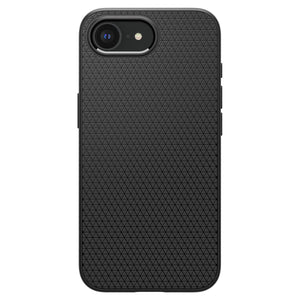 Spigen iPhone 17e and iPhone 16e Liquid Air case in Matte Black - rear product view