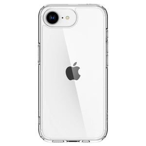 Spigen iPhone 17e and iPhone 16e Ultra Hybrid case in Crystal Clear - rear product view