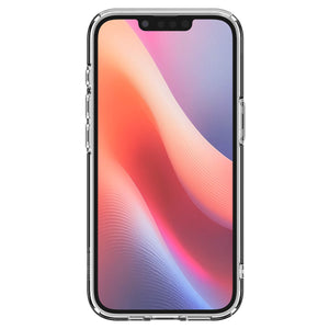 Spigen iPhone 17e and iPhone 16e Ultra Hybrid case in Crystal Clear - front phone view
