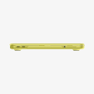 Spigen Air Skin Frost Citrus side profile for MacBook Neo 13-inch