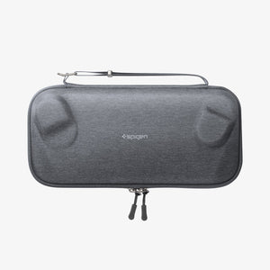 Charcoal Gray fabric exterior of Spigen Klasden Pouch