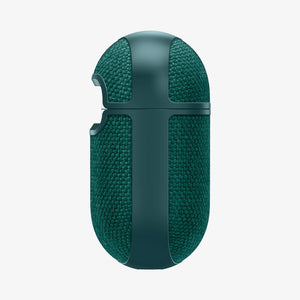 Side profile of Spigen Urban Fit AirPods 4 case in Midnight Green